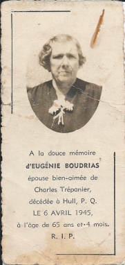 Eugénie Boudrias Nécrologie